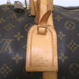 Louis Vuitton Monogram Keepall 60 Duffle Bag Brown Leather-Trim Canvas