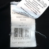 Faith Connexion Embellished Ruffled Sweatshirt Dress Black Cotton Size Small