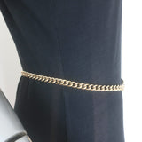 Chanel B22 Enamel Logo CC Chain Belt Gold/Black 35"