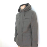 Brunello Cucinelli Hooded Puffer Coat Brown Wool-Cashmere Size Extra Large