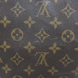 Louis Vuitton Monogram Keepall 60 Duffle Bag Brown Leather-Trim Canvas