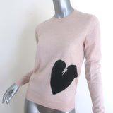 Zadig & Voltaire cashmere heart sweater, light pink, size XS - authentic pre-owned luxury, gently worn.