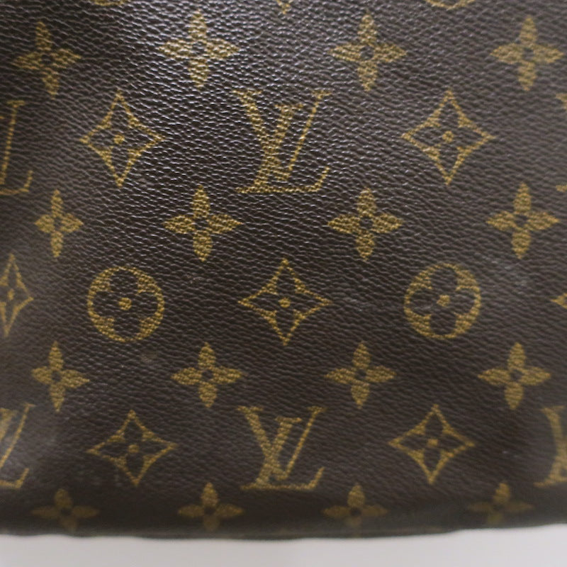Louis Vuitton Monogram Keepall 60 Duffle Bag Brown Leather-Trim Canvas