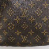 Louis Vuitton Monogram Keepall 60 Duffle Bag Brown Leather-Trim Canvas