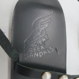 Ancient Greek Sandals Eleftheria Pearls Sandals Black Leather Size 40