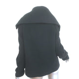 Maison Margiela Cropped Peacoat Black Wool-Blend Size 40 Double Breasted Jacket