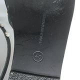 Ancient Greek Sandals Eleftheria Pearls Sandals Black Leather Size 40