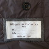 Brunello Cucinelli Hooded Puffer Coat Brown Wool-Cashmere Size Extra Large