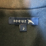 Soeur Taos Double-Faced Jacket Anthracite Wool-Cashmere Size 2