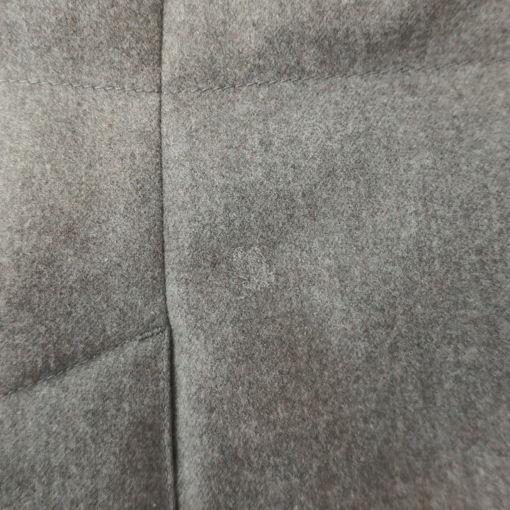 Brunello Cucinelli Hooded Puffer Coat Brown Wool-Cashmere Size Extra Large