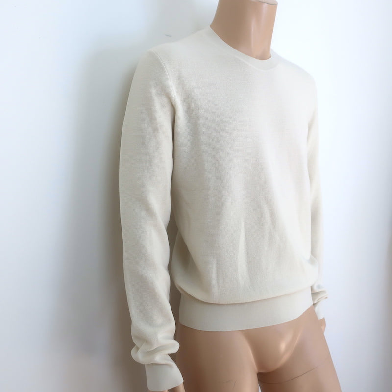 Tom Ford Crewneck Sweater Cream Wool-Silk Size 54