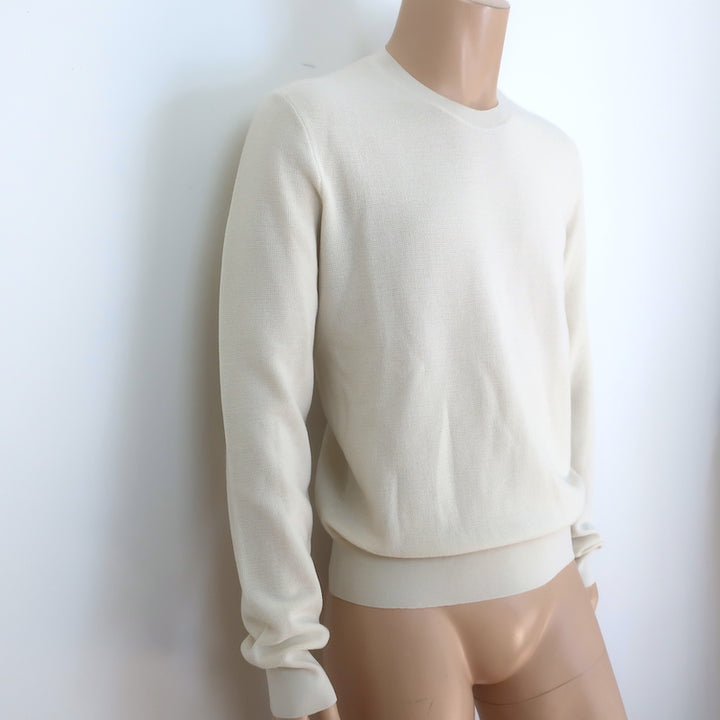 Tom Ford Crewneck Sweater Cream Wool-Silk Size 54