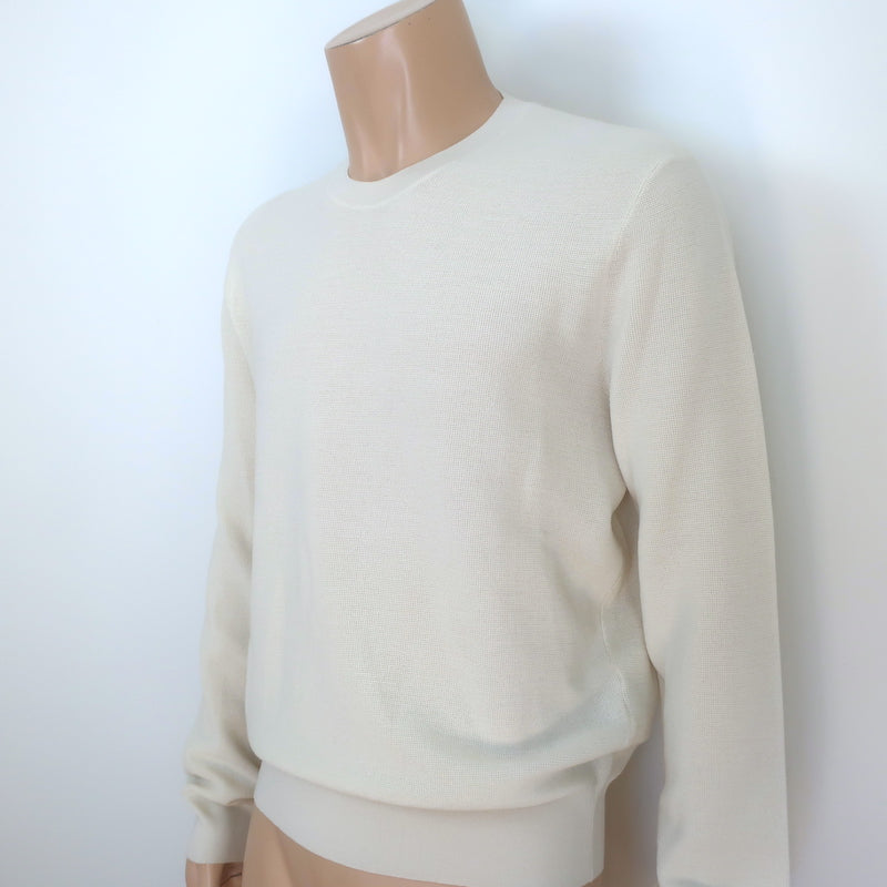 Tom Ford Crewneck Sweater Cream Wool-Silk Size 54