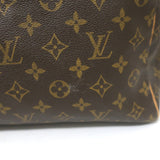 Louis Vuitton Monogram Keepall 60 Duffle Bag Brown Leather-Trim Canvas