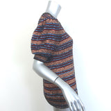 Ulla Johnson Elara Puff Sleeve Striped Knit Top Multicolor Size Medium