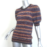 Ulla Johnson Elara Puff Sleeve Striped Knit Top Multicolor Size Medium