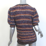 Ulla Johnson Elara Puff Sleeve Striped Knit Top Multicolor Size Medium