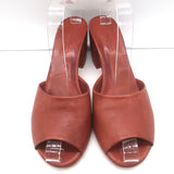 Cortana Juno Mules Brandy Red Leather Size 41.5 Open Toe Sandals
