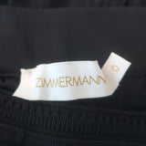 Zimmermann Hypnotic Lace Frill maxi skirt, black knit, pre-owned luxury piece with delicate lace frill, size 0