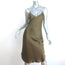 Nili Lotan Short Cami Slip Dress Olive Silk Satin Size Small NEW