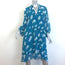 Diane von Furstenberg Ileana Dress Blue Ocean Tide Print Chiffon Size Medium