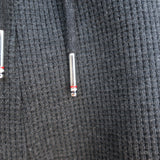 Thom Browne 4-Bar Waffle Knit Joggers Charcoal Cotton Size 3