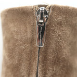 Gianvito Rossi Piper 85 Pointed Toe Ankle Boots Beige Suede Size 40