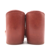 Cortana Juno Mules Brandy Red Leather Size 41.5 Open Toe Sandals