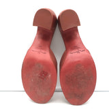 Cortana Juno Mules Brandy Red Leather Size 41.5 Open Toe Sandals