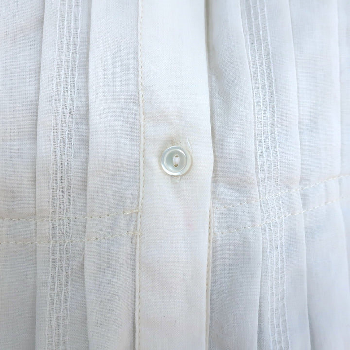 Nili Lotan Estelle Button-Up Blouse Cream Size Extra Small 3/4 Sleeve Top NEW