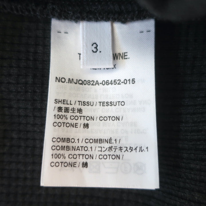 Thom Browne 4-Bar Waffle Knit Joggers Charcoal Cotton Size 3