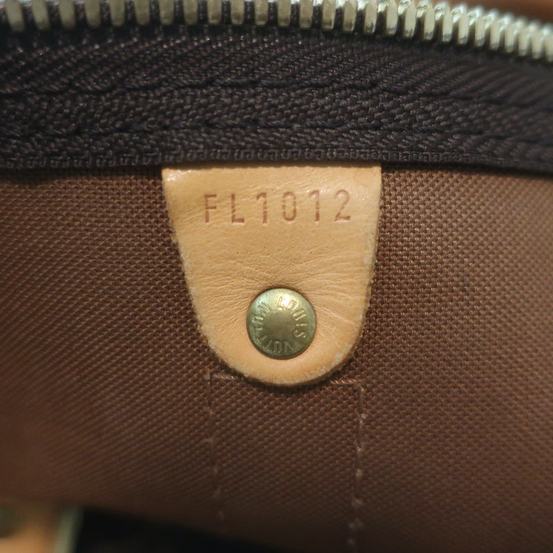 Louis Vuitton Monogram Keepall 60 Duffle Bag Brown Leather-Trim Canvas
