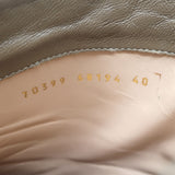 Gianvito Rossi Piper 85 Pointed Toe Ankle Boots Beige Suede Size 40