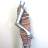 Missoni Lurex Zig Zag Knit Mini Tank Dress Gold/Multicolor Size 42 NEW