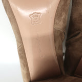 Gianvito Rossi Piper 85 Pointed Toe Ankle Boots Beige Suede Size 40