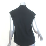 ME+EM Boiled Cashmere Turtleneck Sweater Vest Black Size Medium NEW