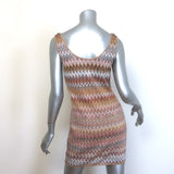 Missoni Lurex Zig Zag Knit Mini Tank Dress Gold/Multicolor Size 42 NEW