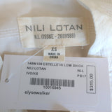 Nili Lotan Estelle Button-Up Blouse Cream Size Extra Small 3/4 Sleeve Top NEW