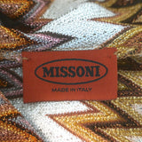 Missoni Lurex Zig Zag Knit Mini Tank Dress Gold/Multicolor Size 42 NEW