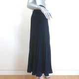 Veronica Beard Addi pleated midi skirt, navy fabric, authentic pre-owned, size 0