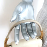 Judith Leiber Small Flap Bag Cream Leather