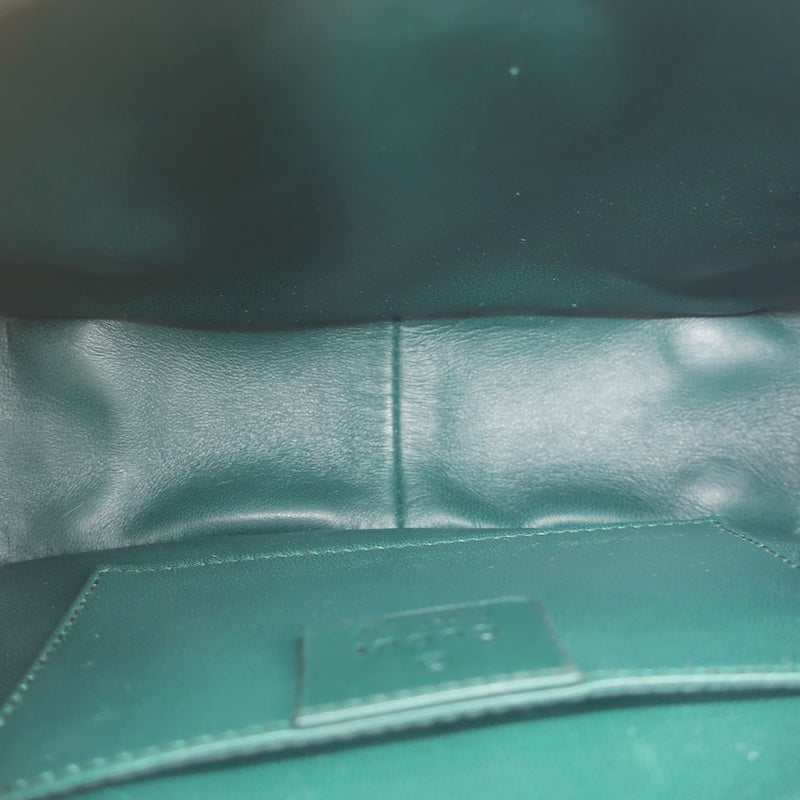 Gucci Crocodile Mini Bamboo Top Handle Bag Emerald