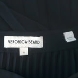 Veronica Beard Addi pleated midi skirt in navy, authentic luxury pre-owned designer piece, gently worn