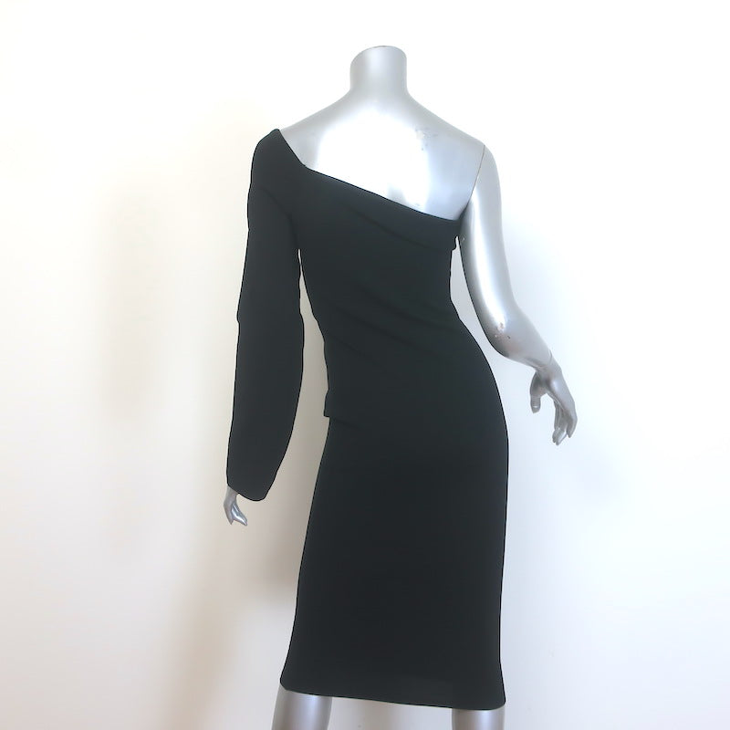 Solace London The Fiorella One-Shoulder Stretch Knit Dress Black Size US 4
