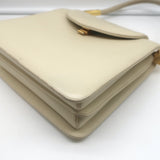 Judith Leiber Small Flap Bag Cream Leather