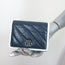 Gucci GG Marmont Card Case Wallet Diagonal Quilted Navy Leather