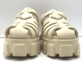 Prada Monolith Platform Sandals Ecru Rubber Size 41