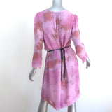 Raquel Allegra Long Sleeve Swing Dress Pink Tie Dye Silk Size 1