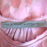 Raquel Allegra Long Sleeve Swing Dress Pink Tie Dye Silk Size 1