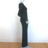 ALIX NYC Morris Off the Shoulder Midi Dress Black Ribbed Jersey Size Small